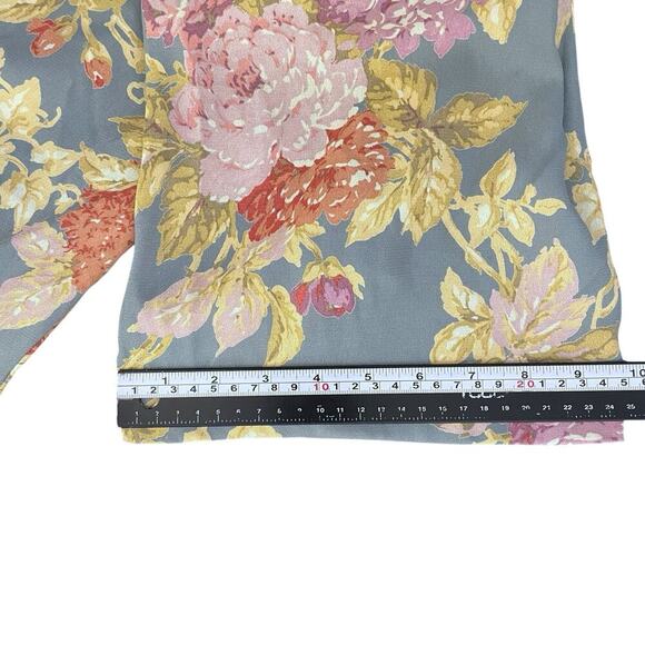 NWT Vintage Carole Little Wide Leg Pull On Pant Women 10 Tuilleries Floral Rayon - Picture 4 of 10